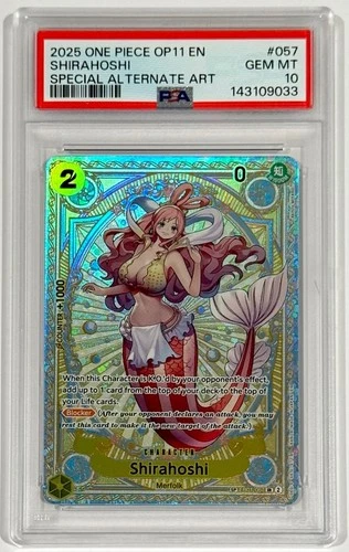 2025 One Piece OP11 Shirahoshi Special Alternate Art EB01-057 PSA 10 English