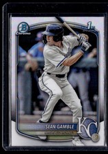 SEAN GAMBLE 2025 BOWMAN DRAFT CHROME REFRACTOR KANSAS CITY ROYALS #BDC-178 1ST