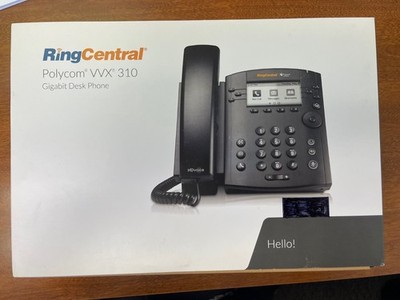 SET OF 5 - RingCentral Polycom VVX 310 Gigabit Desk Phones - 5 QTY