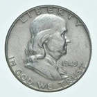 Better 1949 US Franklin 90% Silver Half Dollar Coin Collection Set Break *740