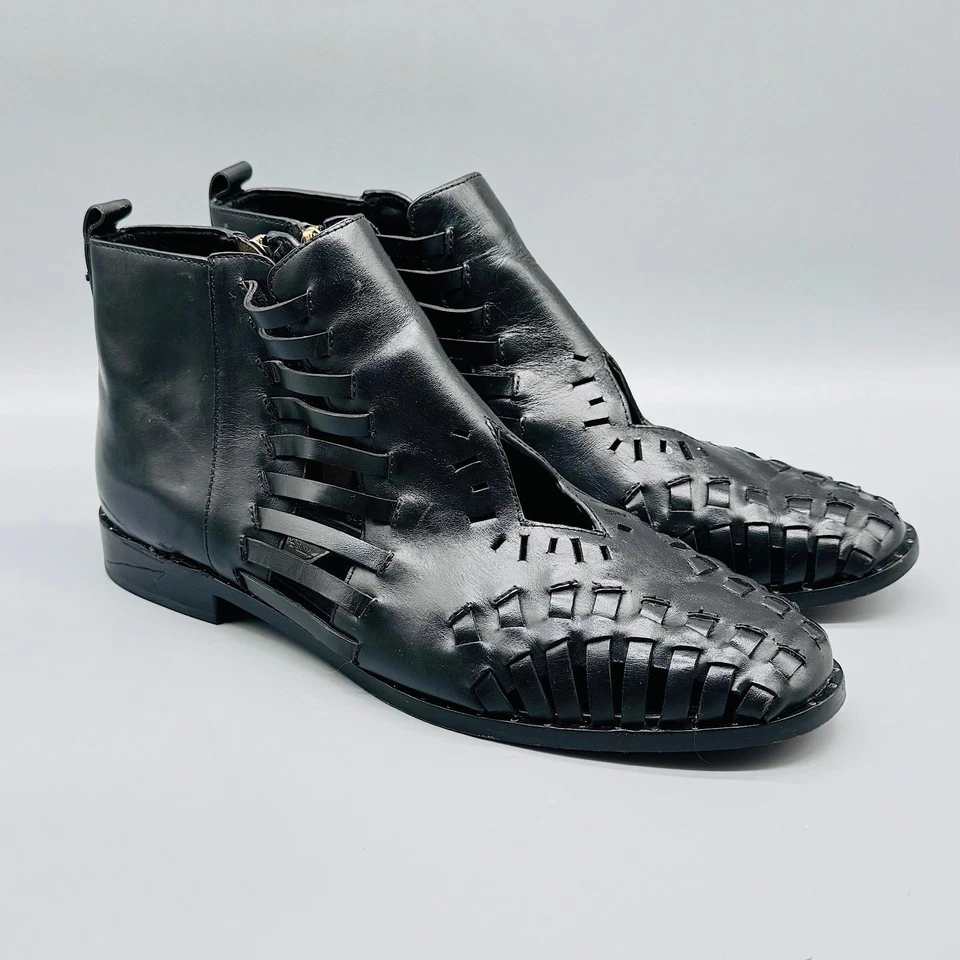 Botas Ivy Kirzhner Mujer 10 Botines Tejidos Cuero Negro Recorte Tobillo Cremallera Cómodas Foto 2 de 4