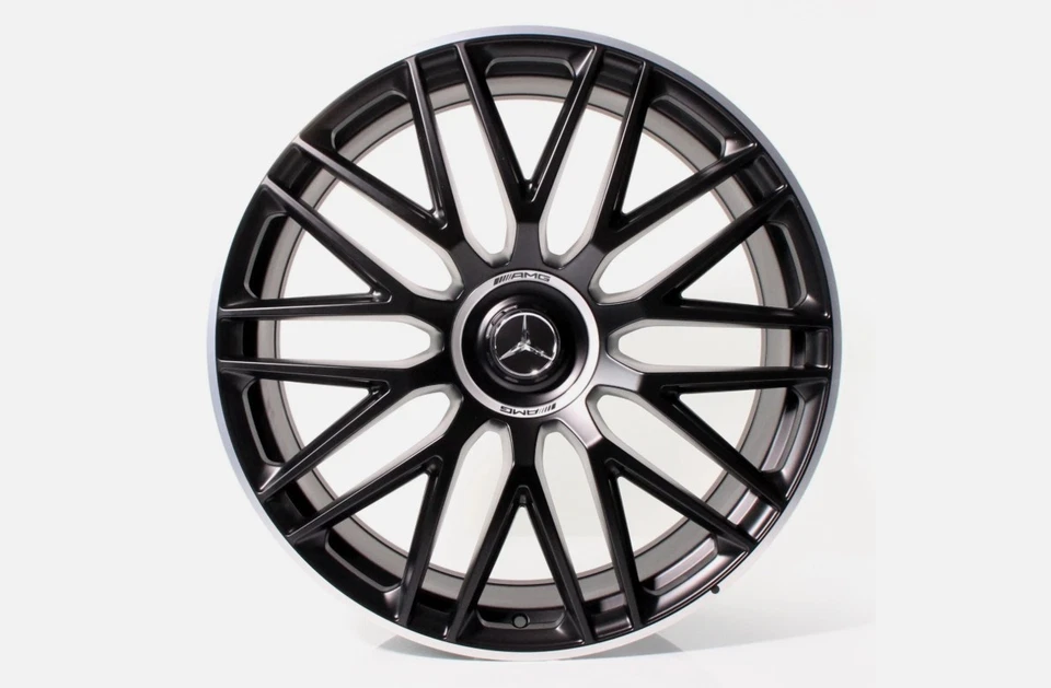 NEW Mercedes Benz GLC GLE GLS  Stylish Dull Black steel Cap Design with AMG Logo - Image 2 of 4