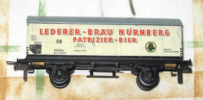 ''1948'' H0 Trix Express Lederer Kühlwagen ohne Bremserhaus aus 20/79 + 20/80 (E)#
