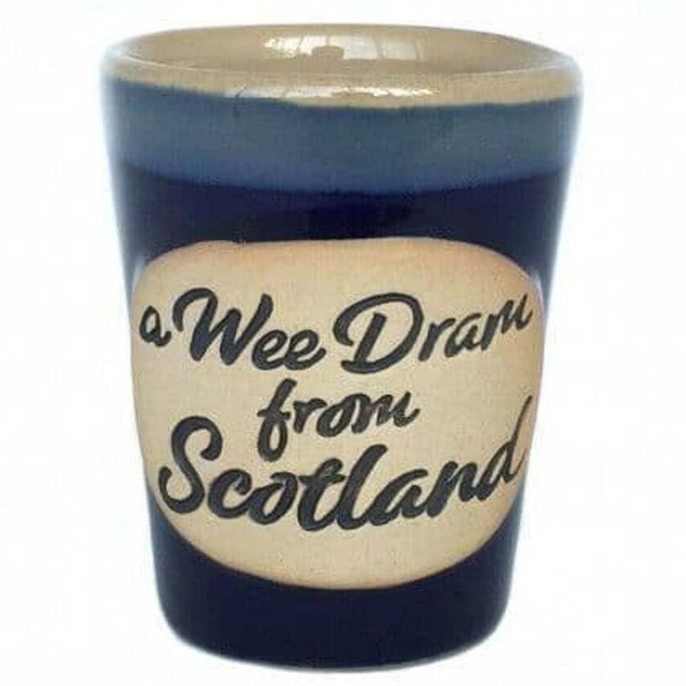 Glen Appin of Scotland Blue Stoneware Wee Dram Shot Glass PT3011-BLUE