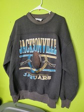 Vintage Jacksonville Jaguars Crewneck Sweatshirt Banned Logo NFL 90s Crable RARE