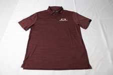 Oakley Men's Hydrolix Gravity Pro Polo Shirt BE5 Grenache/Black Heather Medium