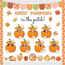 149Pcs Fall Bulletin Board Decorations Set Thanksgiving Pumpkin Bulletin Boar...
