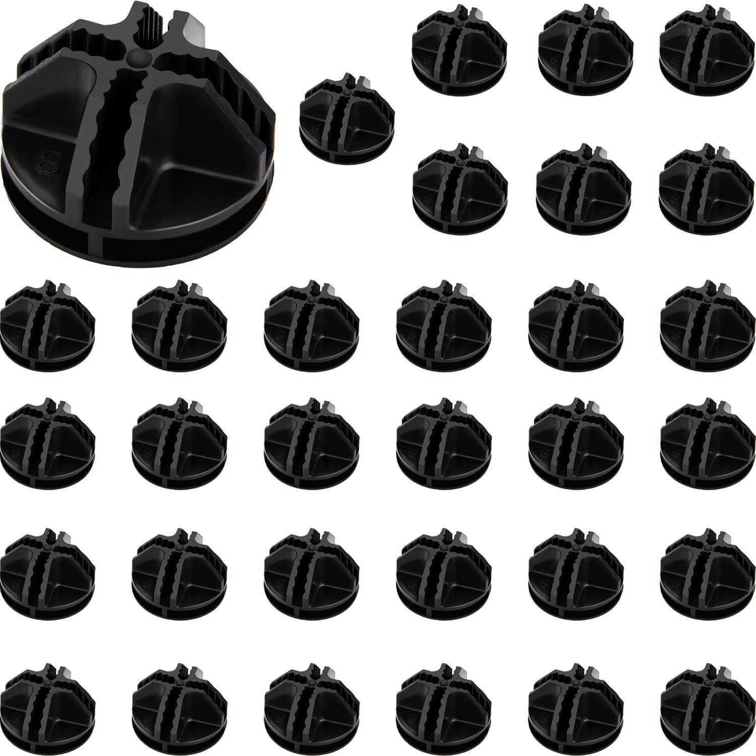 32PCS Cube Connectors – Black ABS Connectors for Modular Wire Cube Closet Organi
