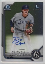2022 Bowman Chrome Prospect Benjamin Cowles #CPA-BC Auto 6ns