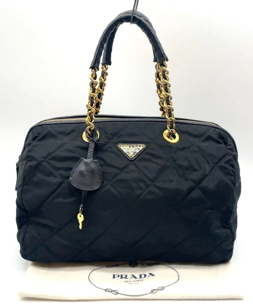 PRADA Tessuto Nylon Exterior Quilted Bags & Handbags for Women for