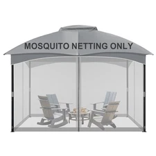 Replacement Mesh Gazebo 12'x10' Outdoor Mosquito Netting Screen 4-Panel Net Only