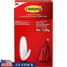 Medium Damage Free Hooks W/ Adhesive Strips Indoor Organization 50 Pack New 1.06 per strip