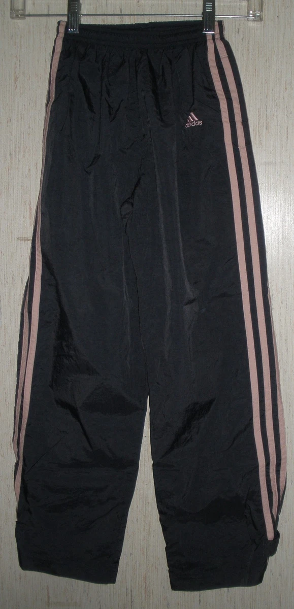 GIRLS adidas NAVY BLUE MESH LINED ATHLETIC / WIND PANTS SIZE S