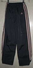 GIRLS adidas NAVY BLUE MESH LINED ATHLETIC / WIND PANTS  SIZE S