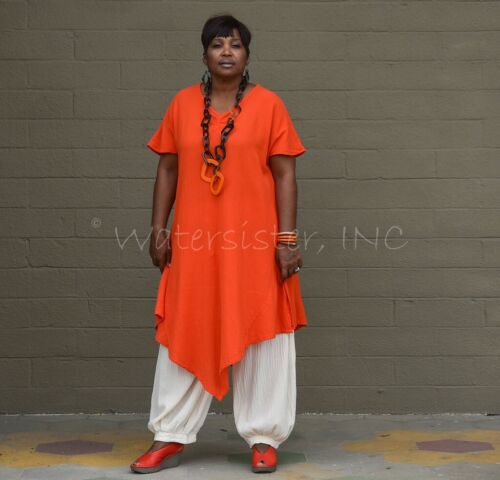 WATERSISTER Cotton Gauze ROXIE TUNIC Long Top V-Hem Dress 1(M/L) oh my COLORS - Picture 3 of 28