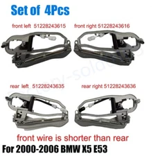 4Pcs set Front and Rear Driver & Passenger Side Exterior Door Handle For BMW X5