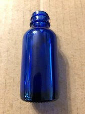 Cobalt Blue Glass Boston Round Bottle Case Pack 1oz CASE OF 360 pcs NEW