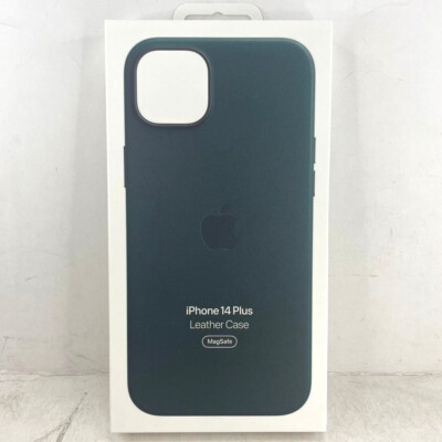 Genuine Original Apple iPhone 14 Plus Leather Case w/MagSafe - Forest Green