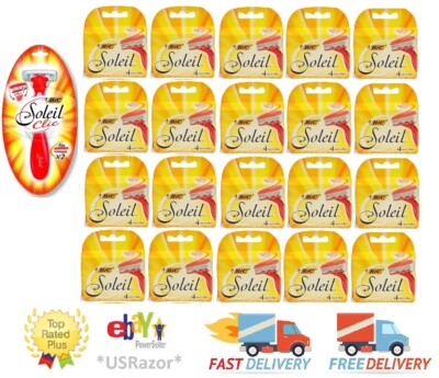 82 BIC Soleil Blades Cartridges Shaver Refills Fit Schick Quattro Razor Shaver