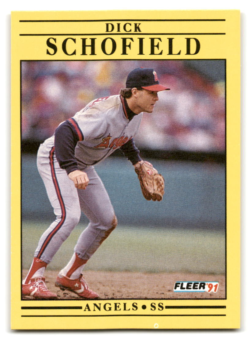 Dick Schofield 1991 Fleer Baseball #325 California Angels