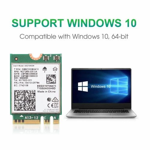 Intel WiFi 6E AX210NGW M.2 WiFi Card 802.11ax wifi Bluetooth 5.2 for Win 10/11 - Picture 3 of 7