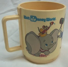 VINTAGE Deka Walt Disney World MICKEY MOUSE CLUB 3" PLASTIC Collector's KIDS CUP