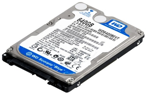 FESTPLATTE WD BLUE SCORPIO WD6400BEVT 640GB 5400U/min SATA II 8MB 2.5'' Zoll