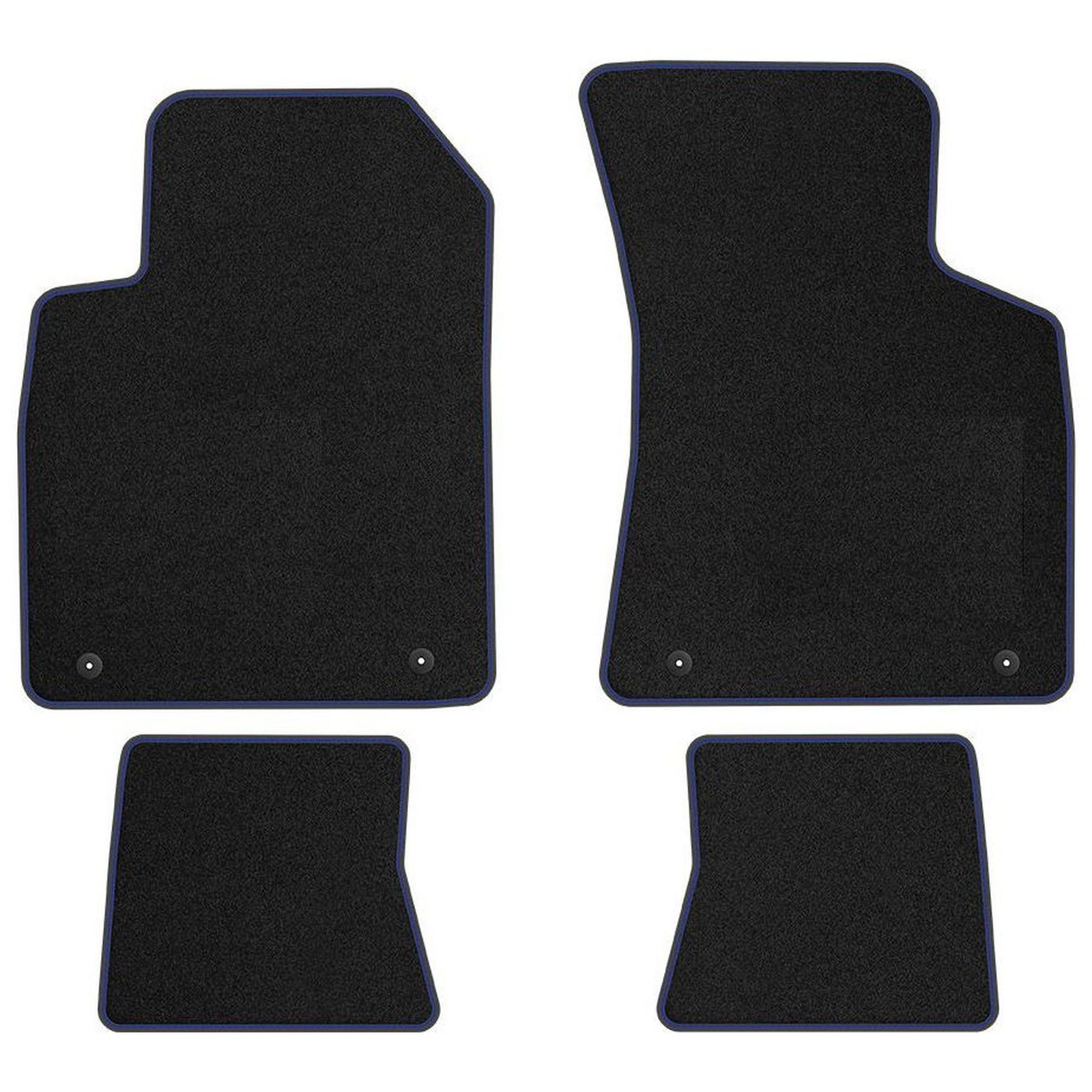 Tapis de sol Audi TT 8N velours bleu mat, isolation et protection moquette