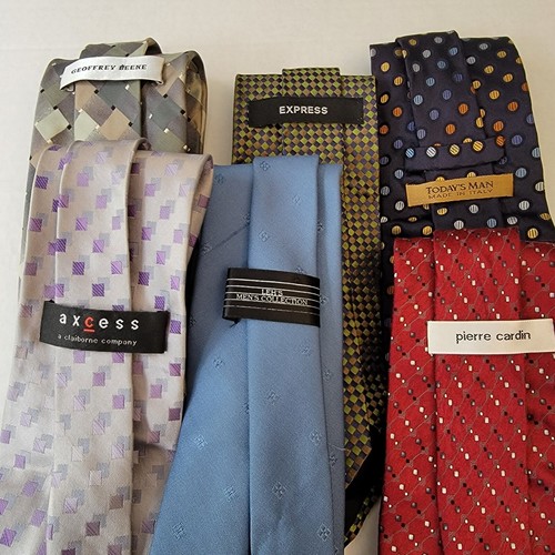 Lot of 6 Multi Brands Men's Ties 100% Silk Express,Axcess,Pierre Cardin and More - Picture 8 of 12