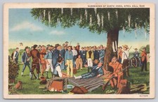 Postcard Surrender of Santa Anna, April 22nd, 1836 A6827