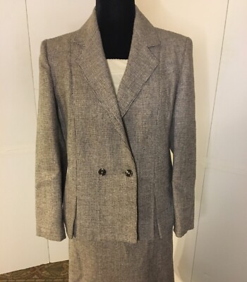 Vintage CustomMade, Classic 100% Wool Skirt-Suit, MPM Originals, WarmNeutral, 12