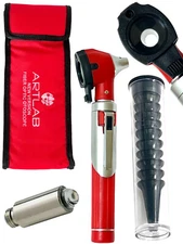 INCREDIBLE FIBER OPTIC Otoscope Examination LED Diagnostic ENT SET Kit+1FREE BLB