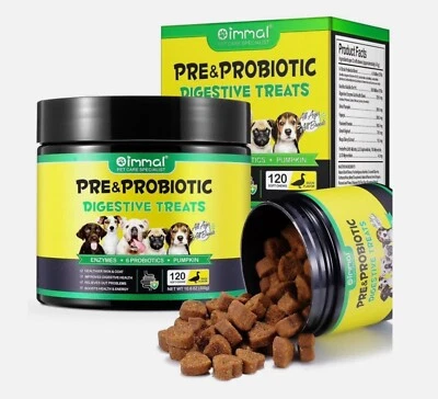120 Oimmal PRE PROBIOTICS Dog Chews Food Treats HEALTHY DIGESTION GUT Duck 300g