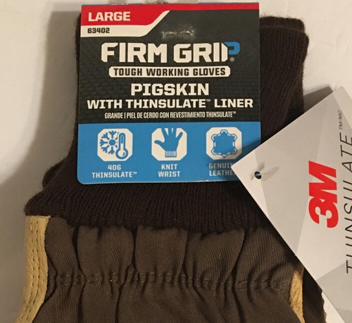 Große feste Griff Schweinsleder Allwetter Arbeitshandschuhe mit Thinsulate 63402 - Bild 2 von 7