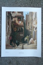 Carl Spitzweg Der Briefbote im Rosental schöner kunstdruck vintage um 1970 NOS