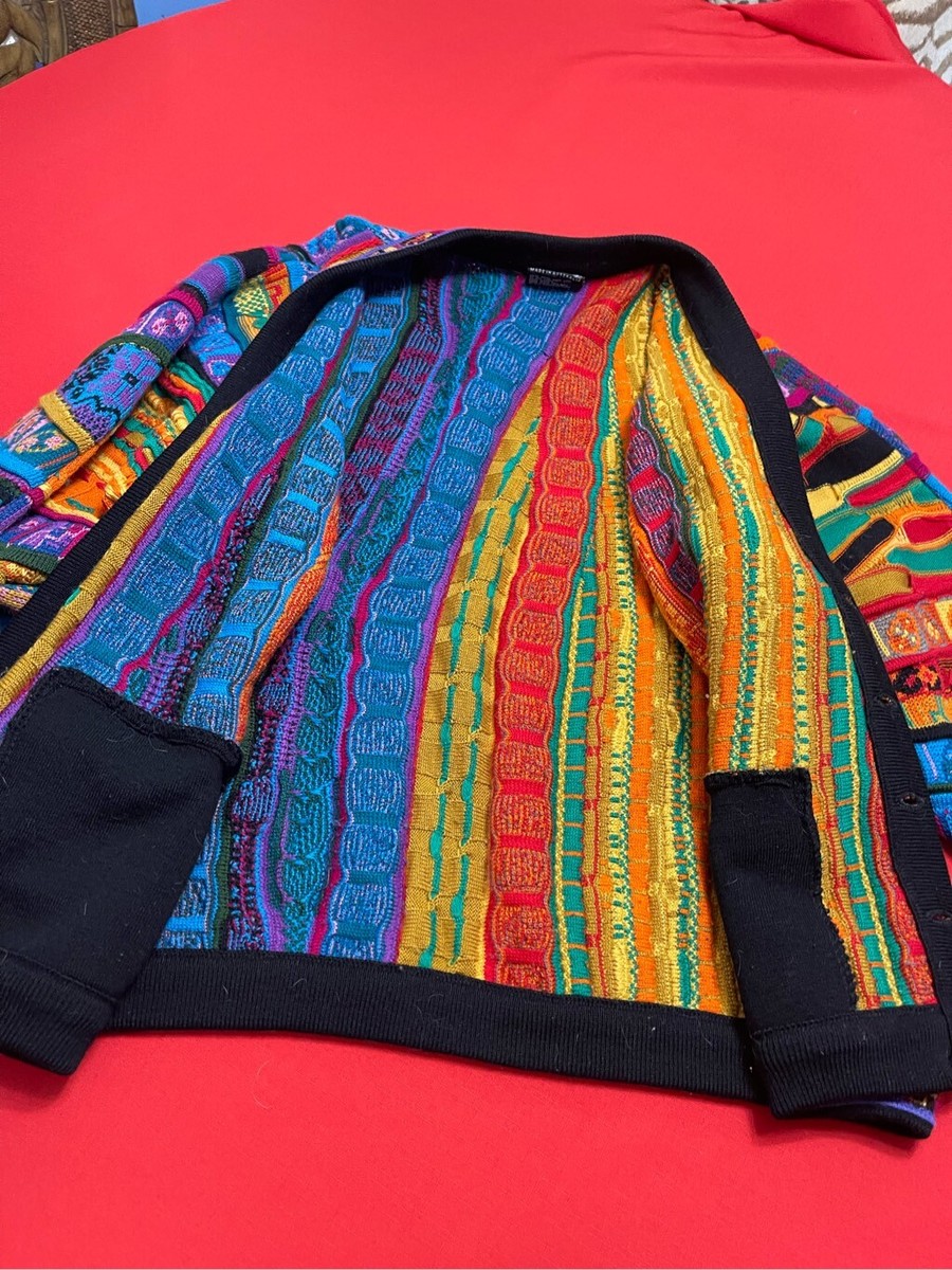 Vintage COOGI Wool Knitted Cosby Cardigan Sweater Size S Made In