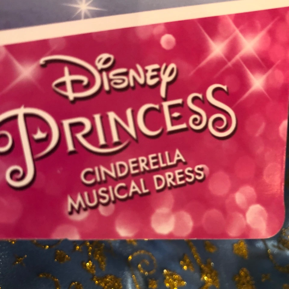 Disney Cinderella Musical Dress Size 4 - 6x Fantasy Play Costume Blue and White - Image 3 of 4