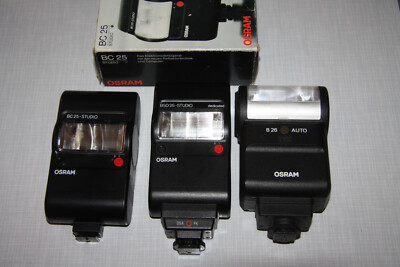 3x Osram original Blitz; BC 25 + BSD 25 + B26; defekt