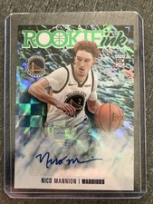 2020-21 Panini NBA Hoops Green Rookie Ink Nico Mannion Signature