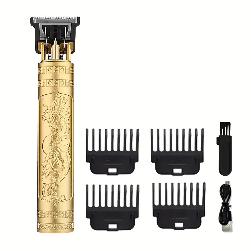 Golden Dragon Men's Electric Hair and Beard Trimmer Kit w/ R-Angle
