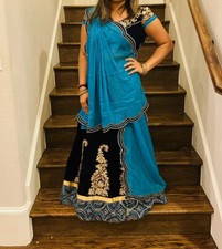 Velvet Indian lengha