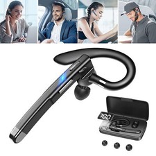 Wireless Bluetooth Mic Noise Cancelling Headset Earpiece Long range for Trucker