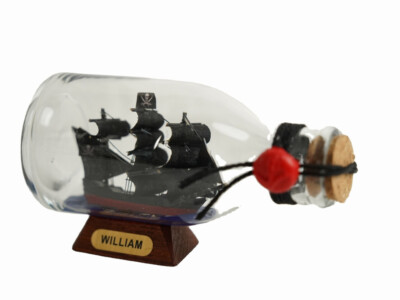 Calico Jack's The William Pirate Ship in a Bottle 5''