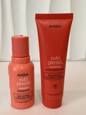 AVEDA Nutriplenish Deep Conditioner &Light Shampoo Moisture 1.7 fl oz Each