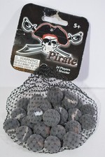 Mega Marbles "PIRATE" Net Bag of 25 Glass Marbles, 24 Players 1 Shooter