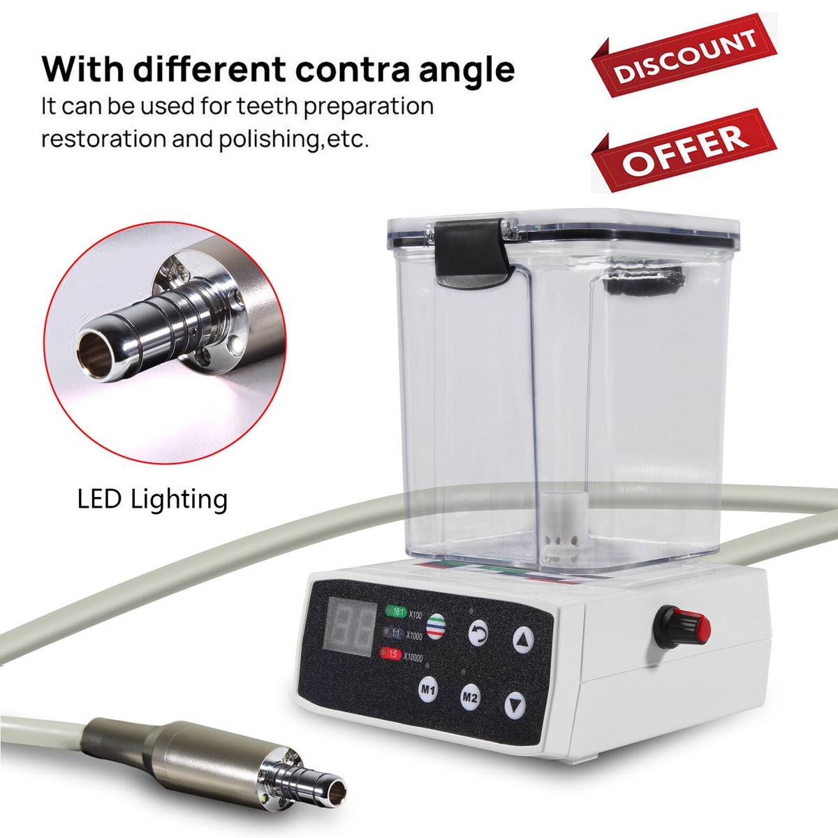 Red Band Handpiece Brushless LED Electric Micro Motor With Water Tank