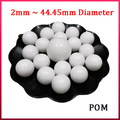 POM Plastic Solid Ball Precision Bearing Balls White Smooth Beads 2mm - 45mm Dia