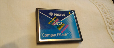 CompactFlash (CF) PRETEC 32 MB. Made in Taiwan.