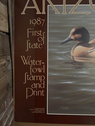 Point of Sale Poster 1987 1st Of State Arizona Duck Print Daniel Smith - Picture 2 of 5