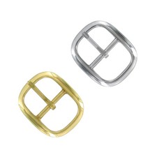 Polished Solid Brass Center Bar Buckle Replacement Metal Belt Buckle
